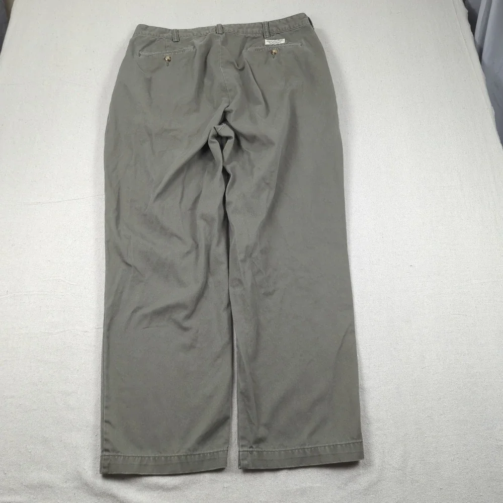 Vintage Polo Jeans Co Pants‎ Mens 38x30 Khaki Pleated Preppy Ralph Lauren